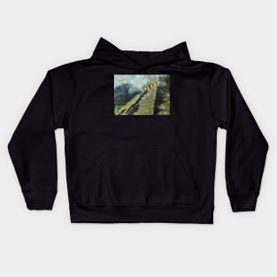 Starry Night in The Ancient Mayan Temple, Temple of the Inscriptions Kids Hoodie